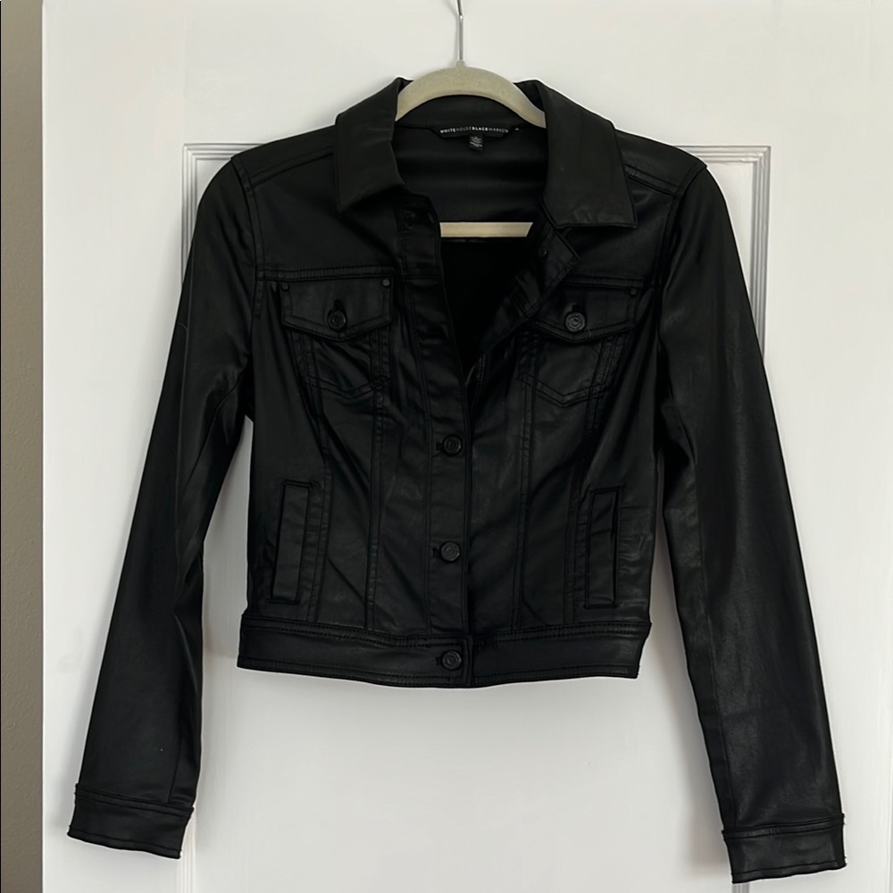 Women's Black Coated  Jacket, WHBM
